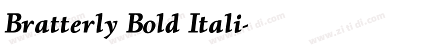 Bratterly Bold Itali字体转换